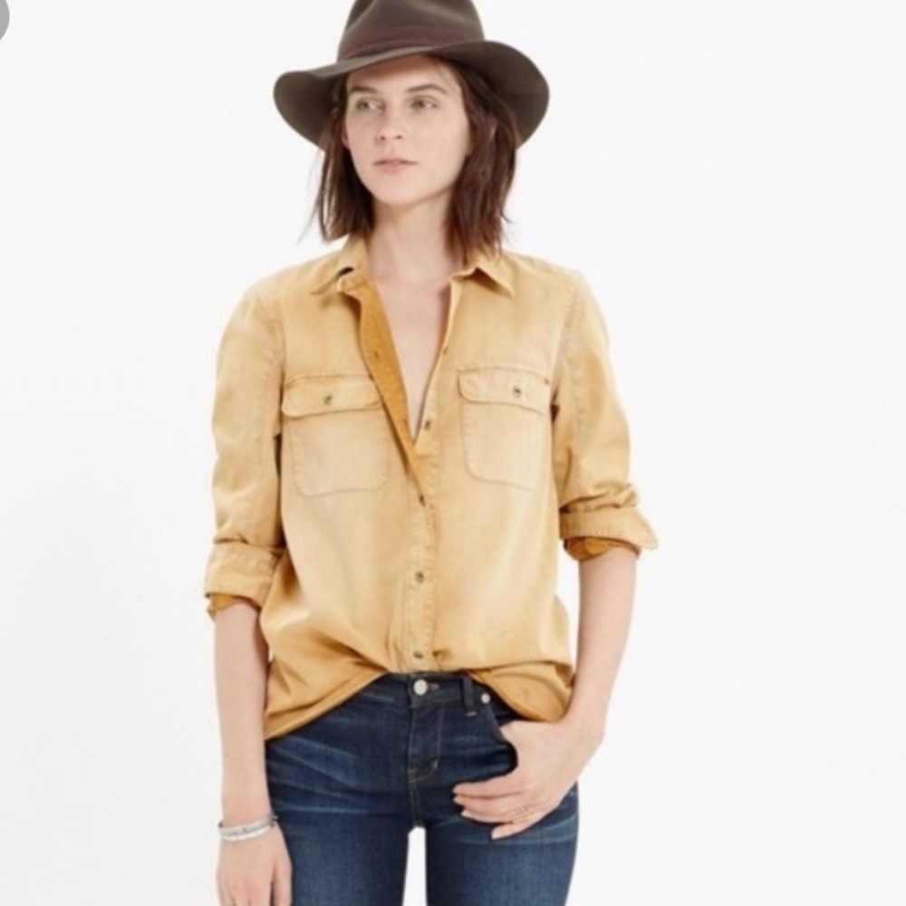 Madewell Tomboy Workshort Yellow Mustard